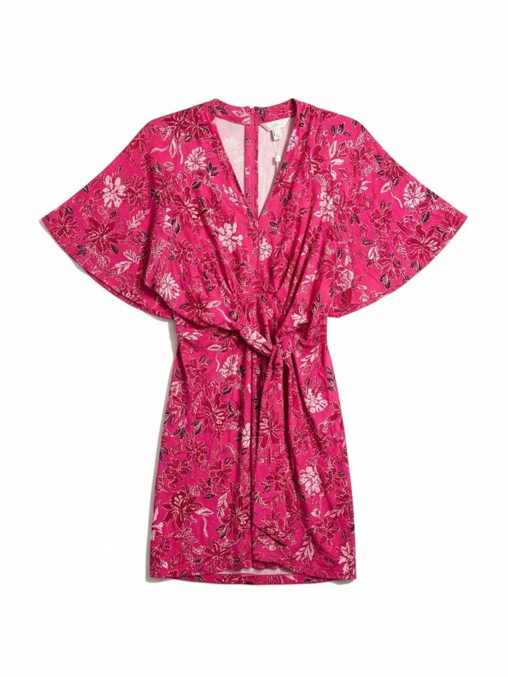 Lilly Pulitzer Wisteria Dress Women 14 Pink Giraffic Park NWOT V-Neck Tie - Picture 5 of 12